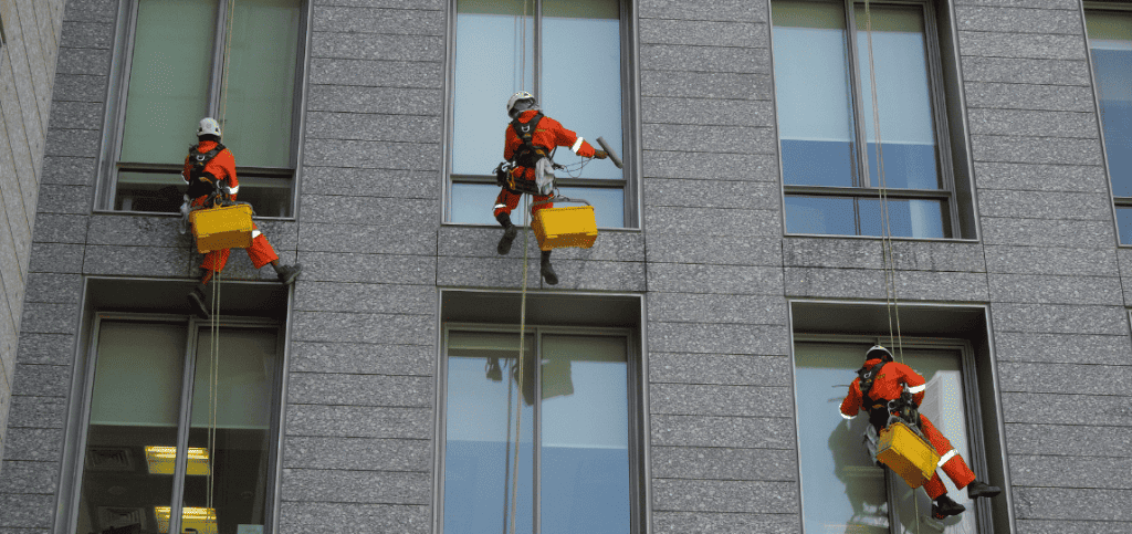 service d'entretien de la vitrerie